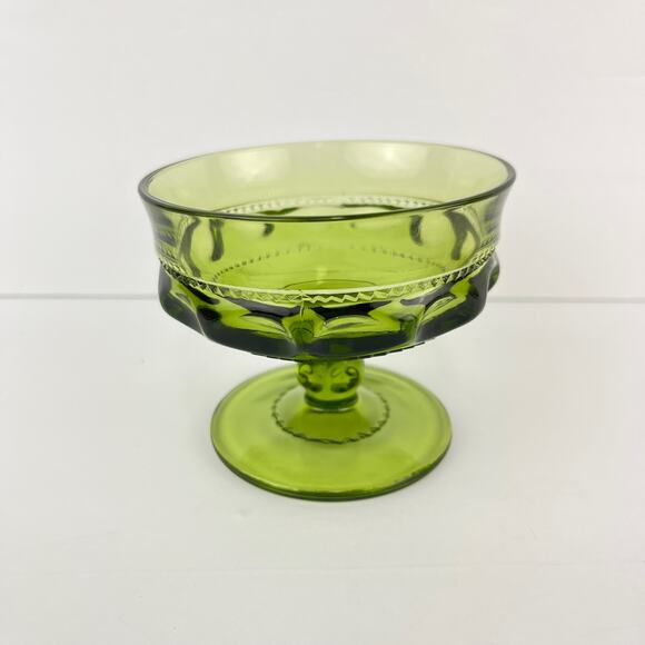 Vintage Indiana Kings Crown Thumbprint Sherbet Cups Set of 4 - Picture 4 of 8